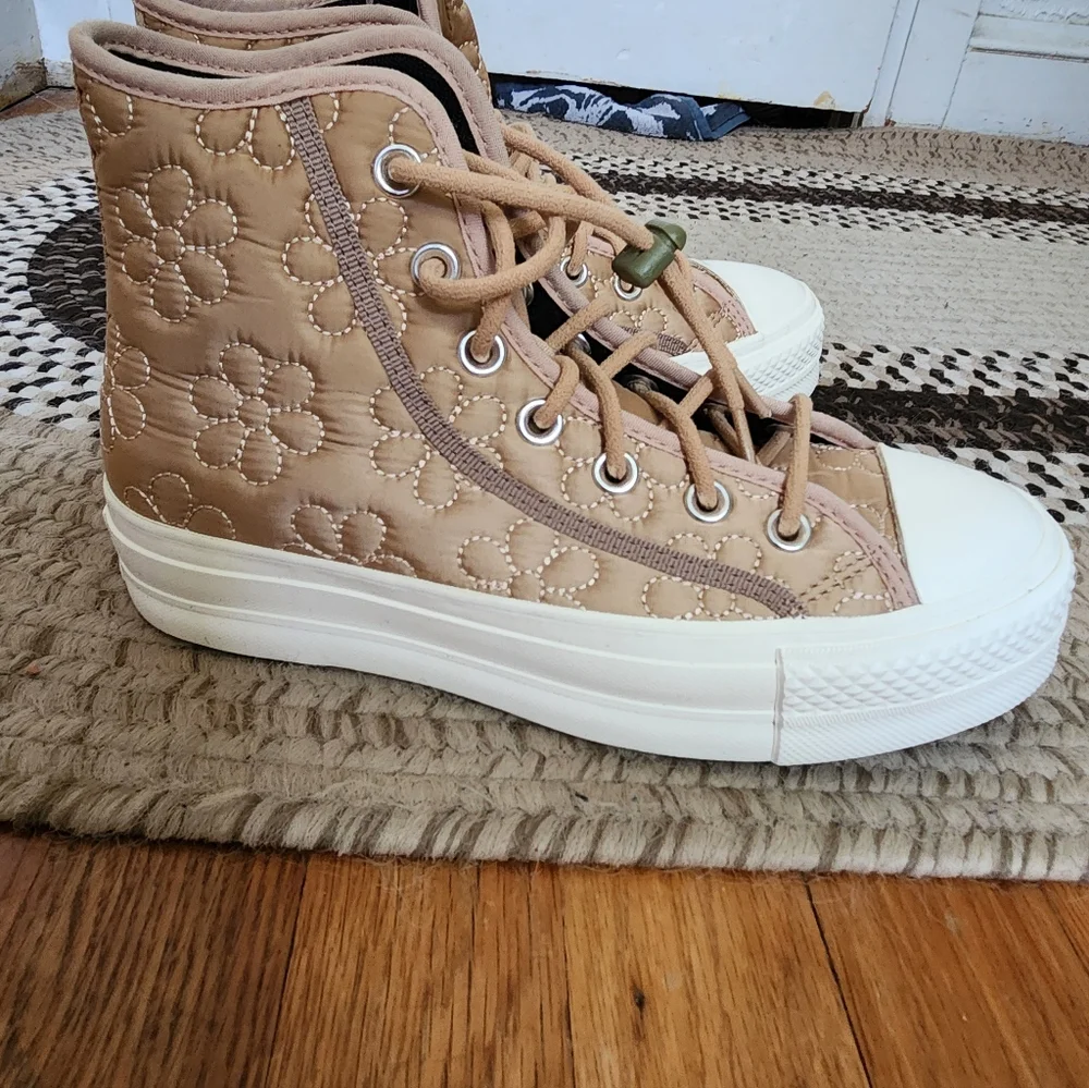 Converse Tan High-Top Sneakers